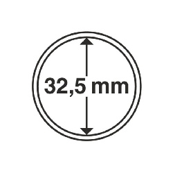 Cpsulas Redondas para Moedas 32.5mm - 100 unidades