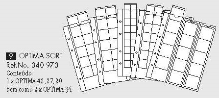 Folhas transparentes OPTIMASORT para moedas at 42mm